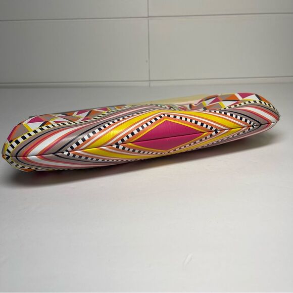 Trina Turk Azulejo Sunset Leather Clutch - Picture 5 of 13